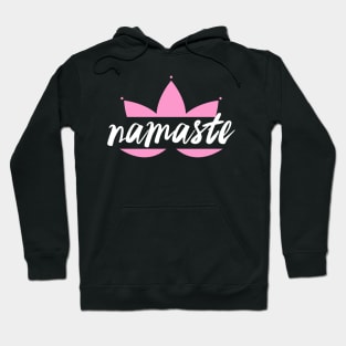 Namaste on pink yoga lotus Yoga design Hoodie